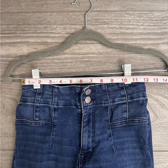 Lucky Brand Women's Blue Flare Jeans with Raw Hemmed Bell Bottoms size 2 / 26 - Picture 4 of 4